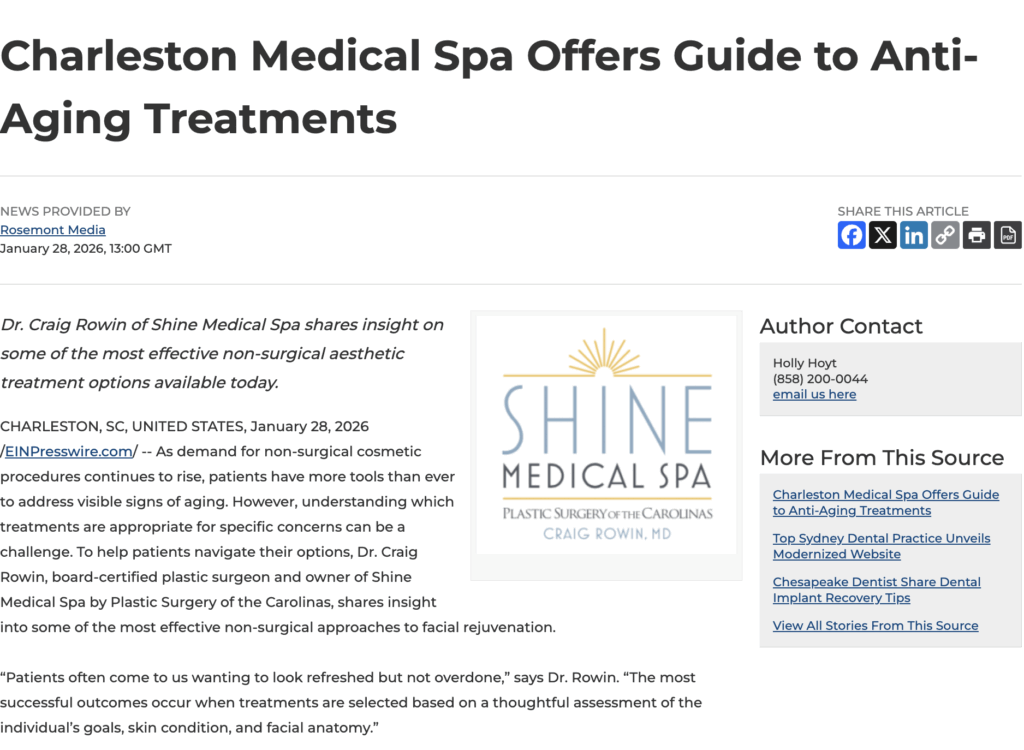 Shine Medical Spa highlights popular rejuvenating treatments to address uneven skin tone and texture caused by aging.