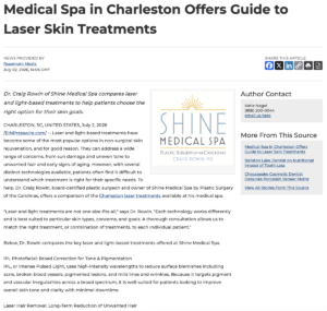 Charleston medical spa compares laser and light treatments to help patients choose the best option for their skin goals.